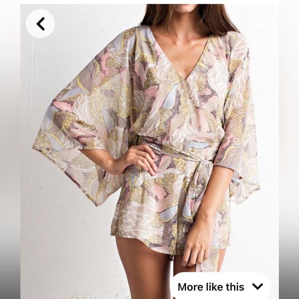 Lunik Paradise Floral Romper - Rose Taupe - Medium